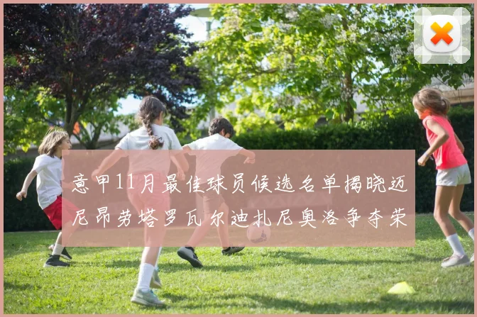 意甲11月最佳球员候选名单揭晓迈尼昂劳塔罗瓦尔迪扎尼奥洛争夺荣誉